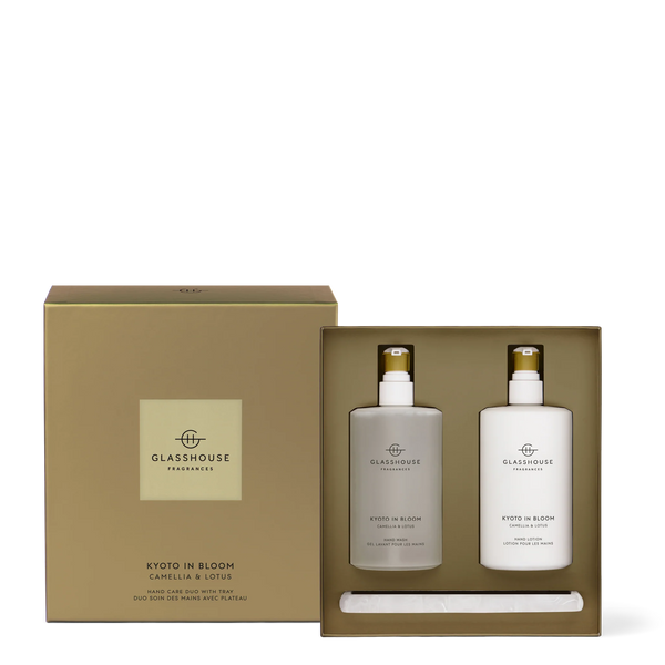 Glasshouse Fragrances 450 mL Hand Care Duo With Tray - Kyoto In Bloom