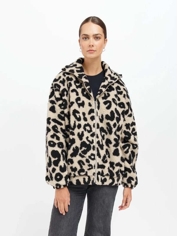 Brunette The Label Sherpa Jacket - Leopard