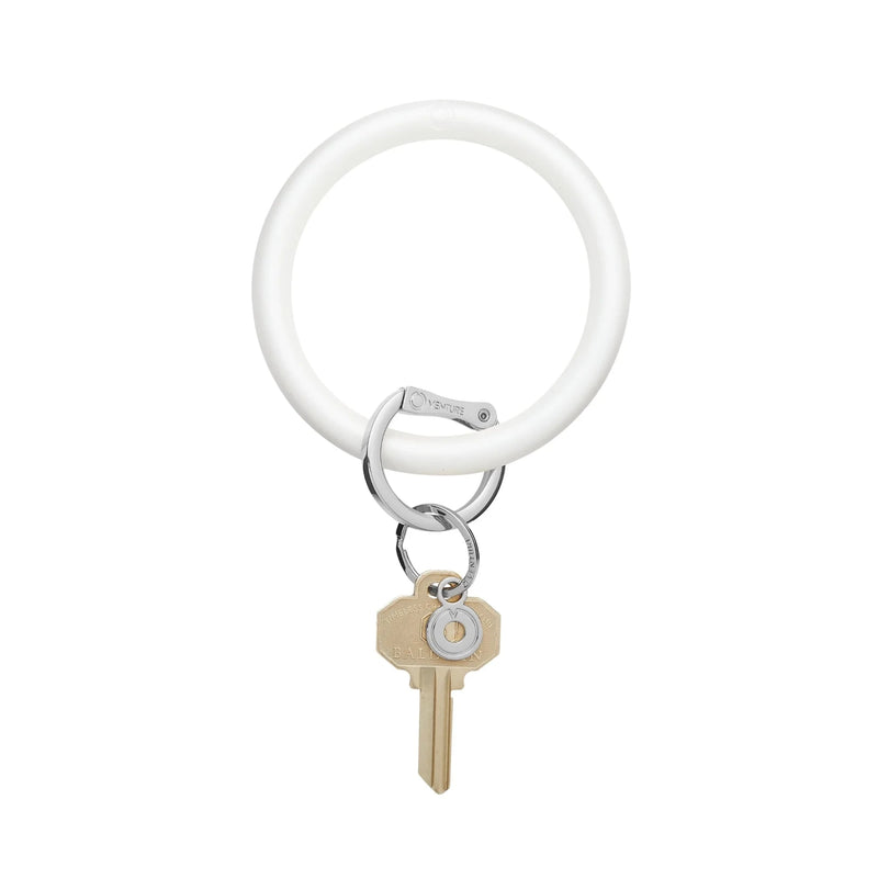 Oventure Big O Key Ring -  Silver Marshmallow Pearlized