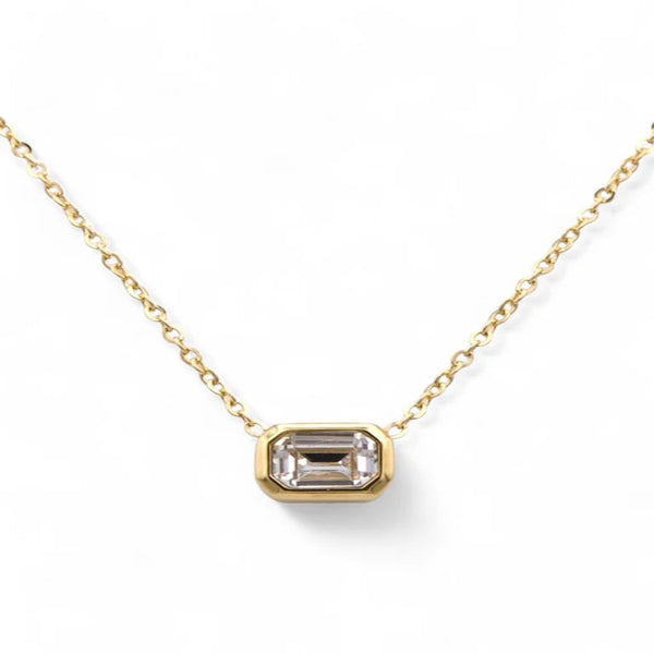 Farrah B Set In Stone Necklace - Gold