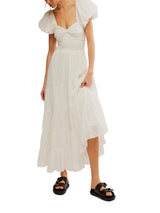 Free People Short Sleeve Sundrenched Maxi Dress - Optic White