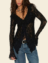 Free People Laney Cardi - Black