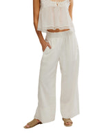 Free People Days End Linen Pull On - Clean Ivory