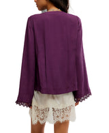 Free People Donni Blouse - Italian Plum