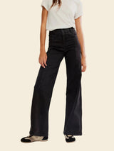 Free People Libre Wide Leg Pants- Cafe Noir