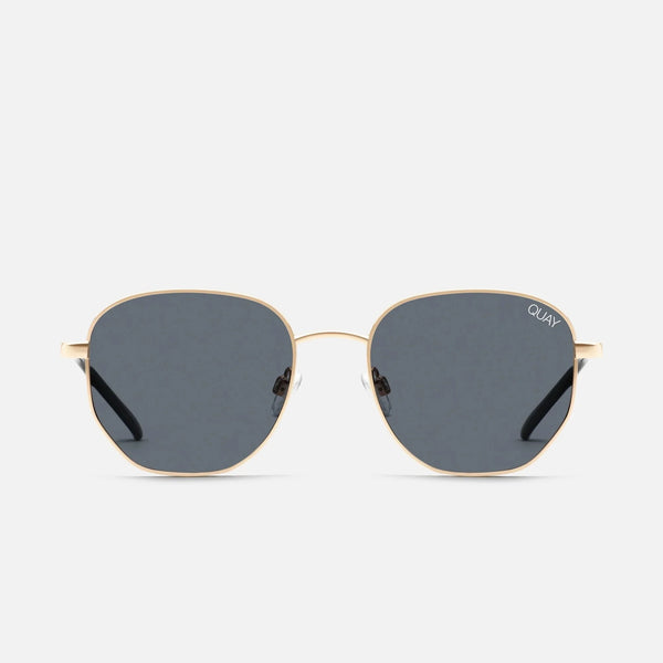 Quay Big Time Sunglasses - Gold Smoke