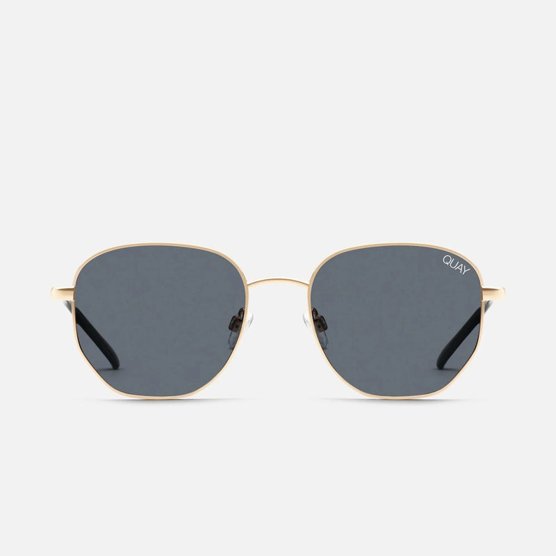 Quay Big Time Sunglasses - Gold Smoke