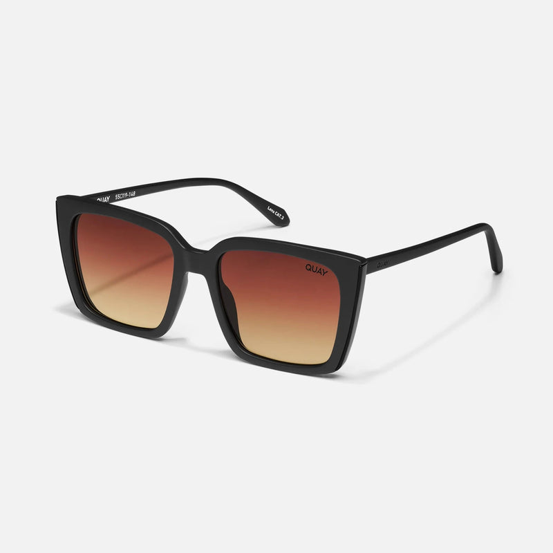 Quay Front Cover Sunglasses - Matte Black