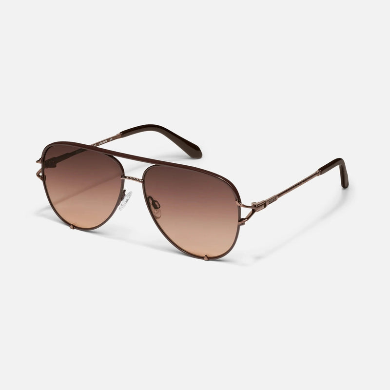 Quay High Key Twist Sunglasses - Brown