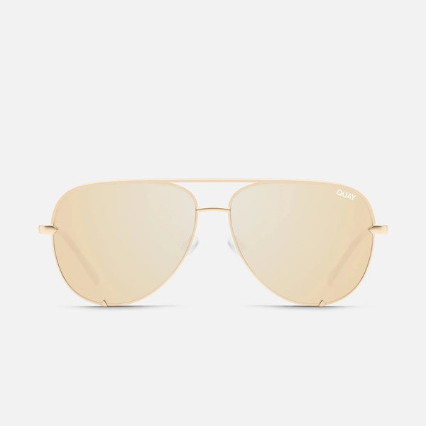 Quay High Key Sunglasses - Gold