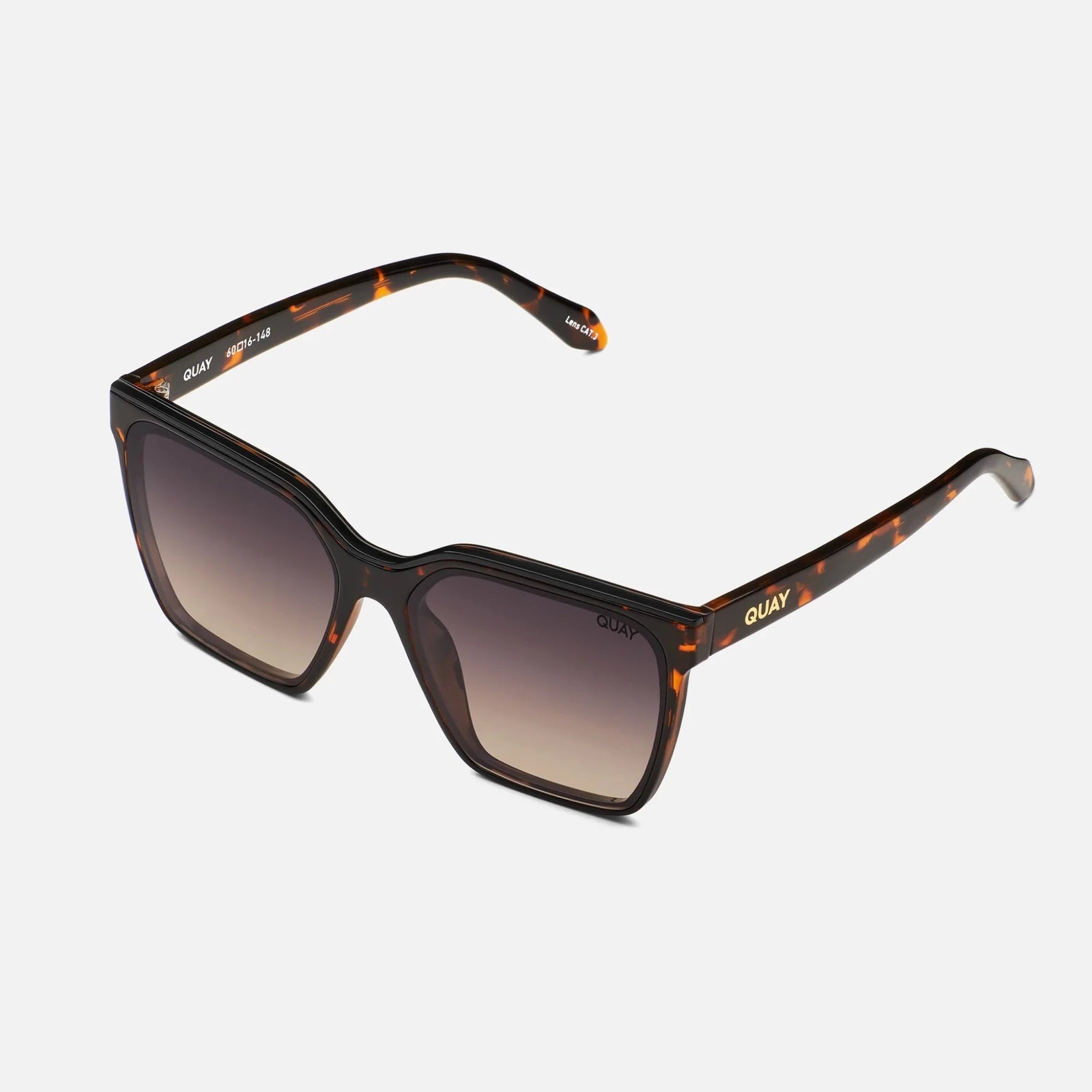 Quay Australia level up tortoise Quay Australia Level Up 55mm Square Sunglasses in Tort Red  main image 4