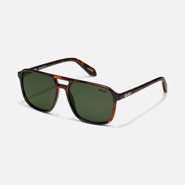 Quay On The Fly Sunglasses - Tortoise / Green