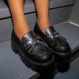 Steve Madden Major Platform Loafers - Black