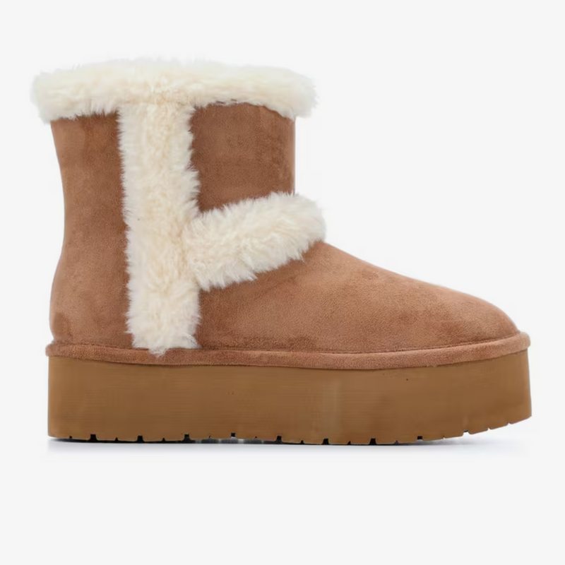 Madden Girl Everettt Fur Boots - Tan