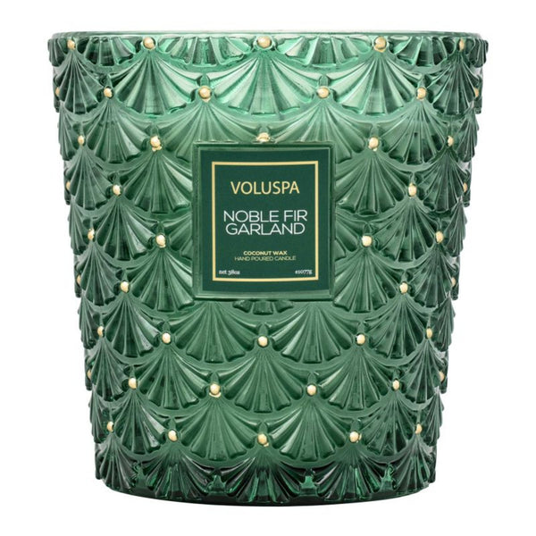 Voluspa Noble Fir Garland 3 Wick Hearth Candle