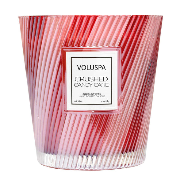 Voluspa Crushed Candy Cane 3 Wick Hearth Candle