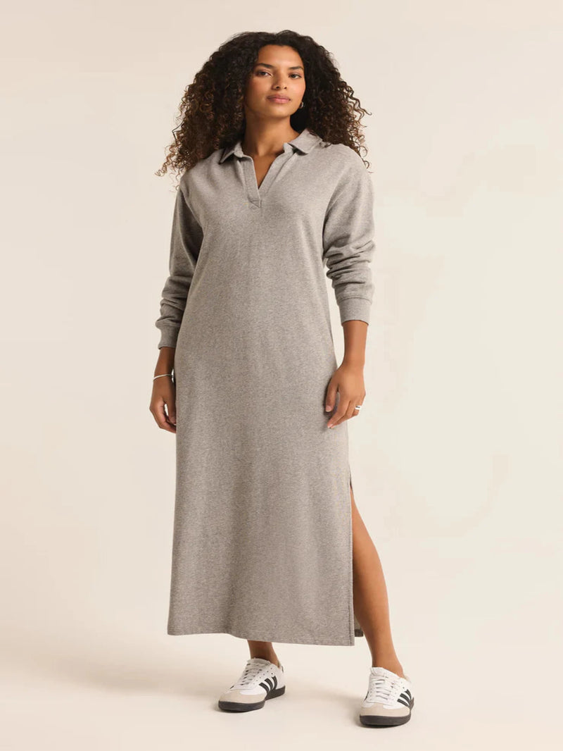 Z Supply Aspen Maxi Sweatshirt Dress - Grey