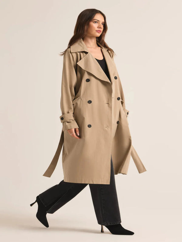 Z Supply Dorian Trench Coat - Driftwood