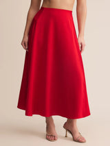 Z Supply Northpointe Midi Skirt - Festive Red
