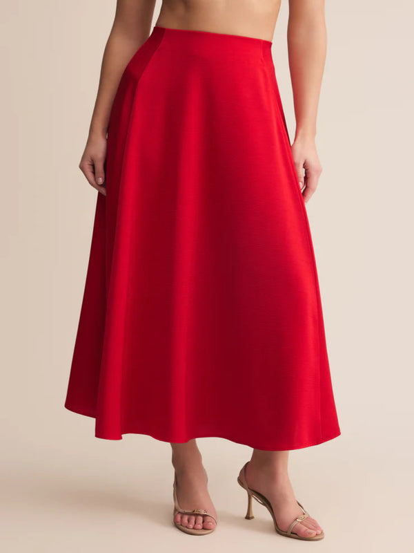 Z Supply Northpointe Midi Skirt - Festive Red
