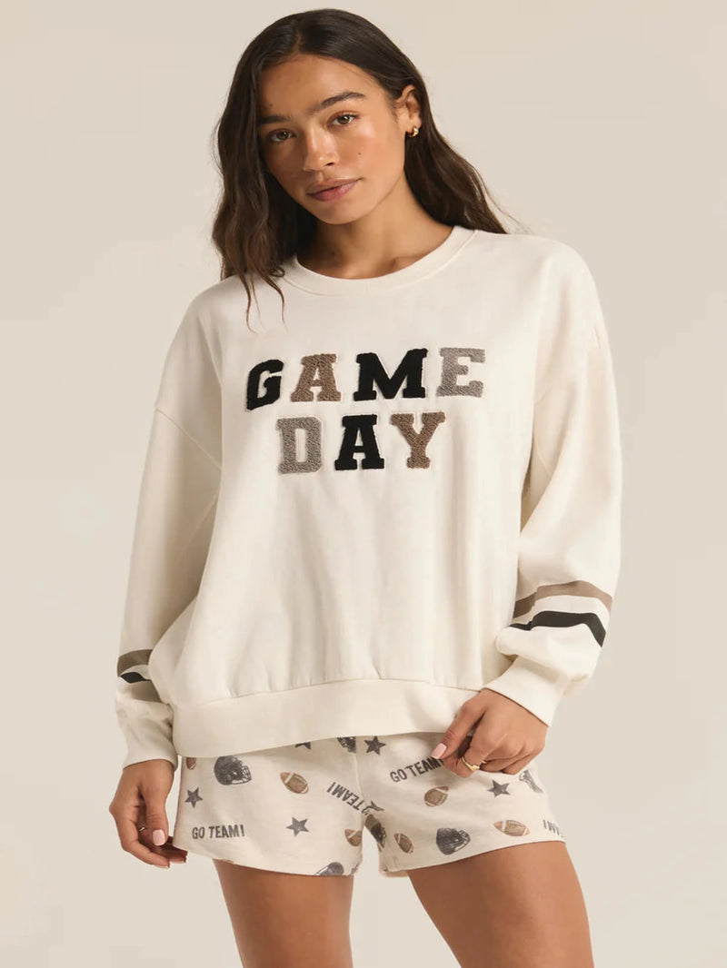 Z Supply Oversized Game Day Sweatshirt - Bone