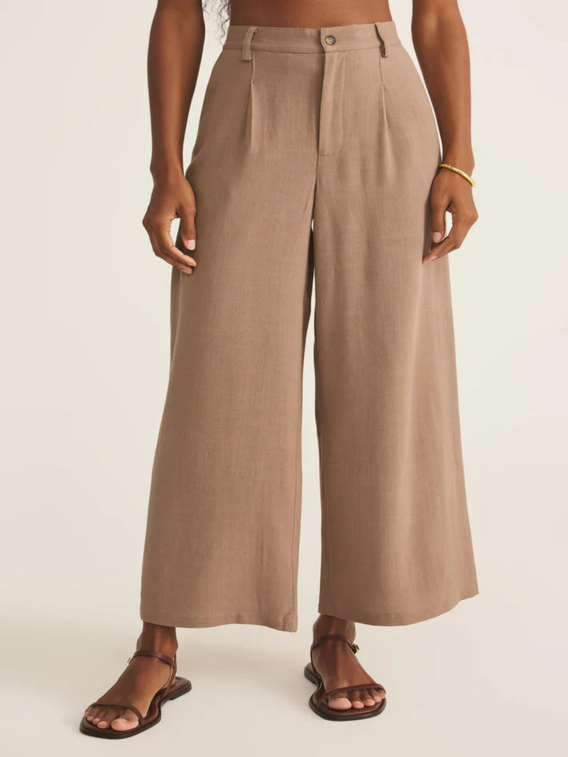 Z Supply Vista Linen Pant - Iced Coffee