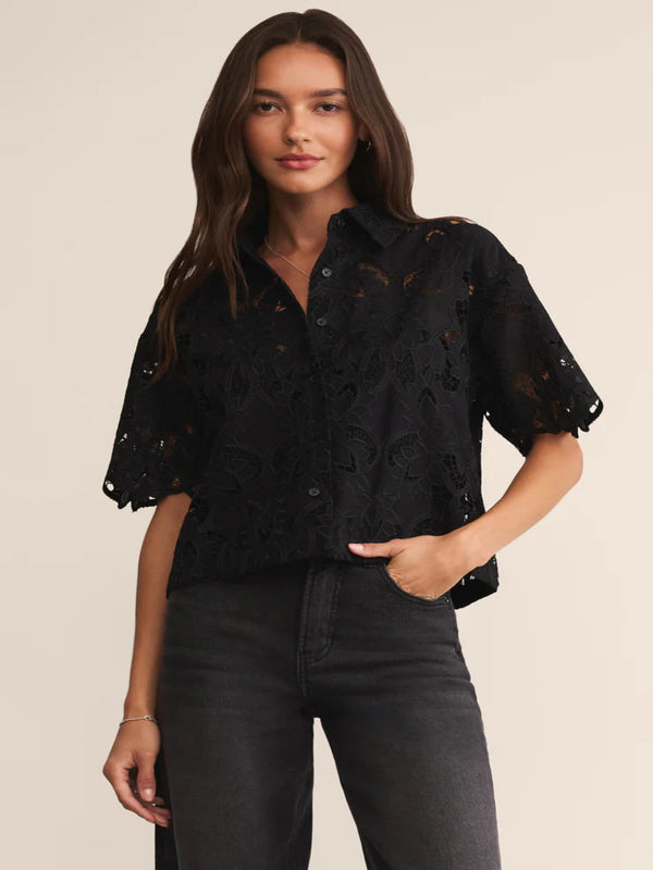 Z Supply Midnight Lace Top - Black