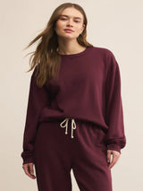 Z Supply Boyfriend Sweatshirt - Merlot