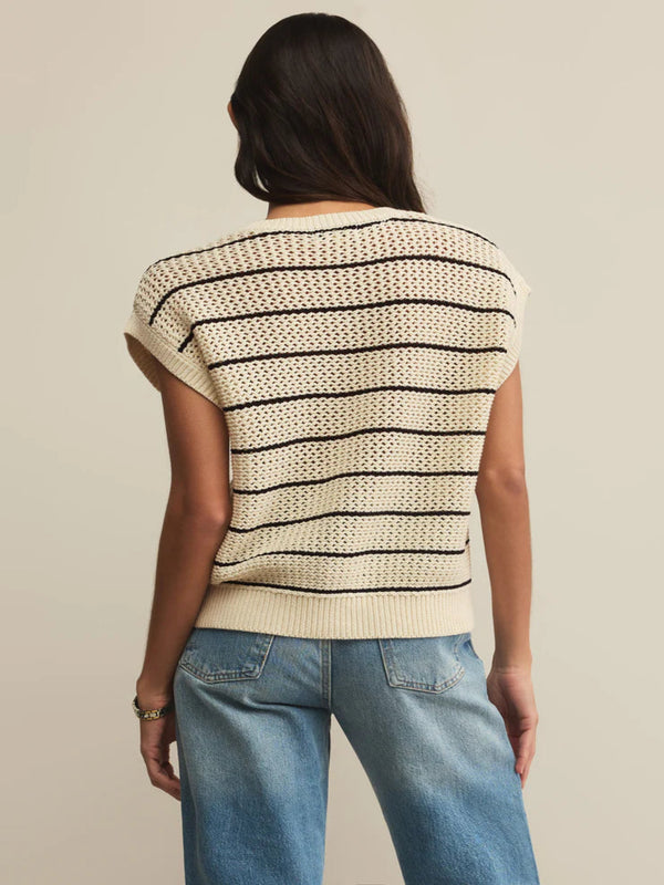 Z Supply Ines Striped Sweater - Sea Salt