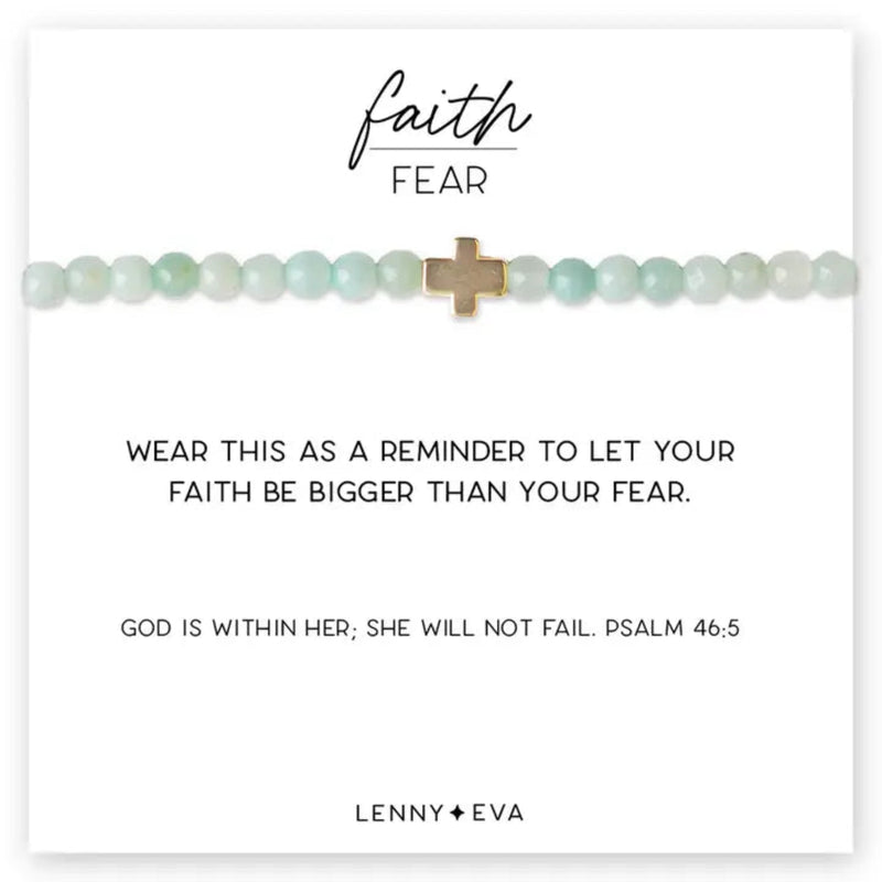 Faith Over Fear Cross Bracelet