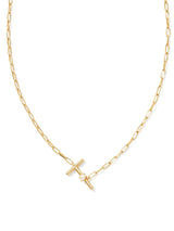 Kendra Scott Pearl Letter Short Pendent - Gold White Pearl