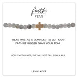 Faith Over Fear Cross Bracelet