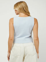 The Everyday Ribbed Top - Sky