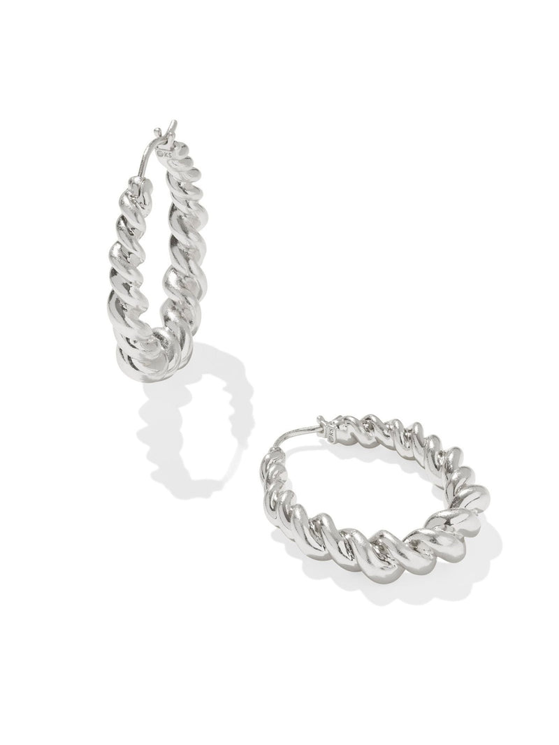 Kendra Scott Haisley Hoop Earrings - Silver