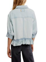 Free People Bailey Denim Shirt - Light Tint Wash
