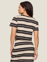 Z Supply Stellan Striped Tee - Ash Black