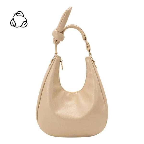 Melie Bianco Lillie Beige Recycled Vegan Shoulder Bag - Beige