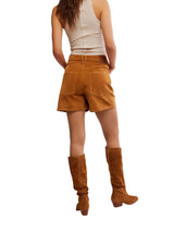 Free People Tippi Vegan Suede Short - Dark Honey