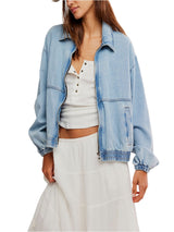 Free People Birdie Denim Jacket - Mockingbird