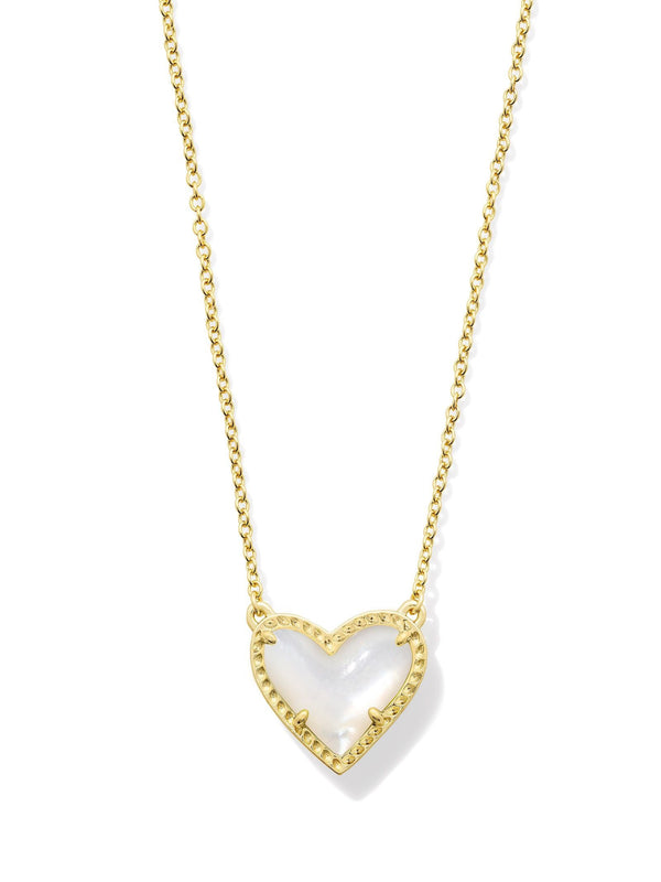 Kendra Scott Ari Heart Necklace - Gold Ivory MOP