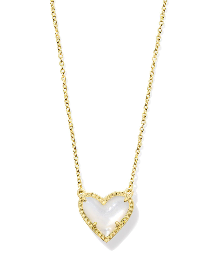 Kendra Scott Ari Heart Necklace - Gold Ivory MOP