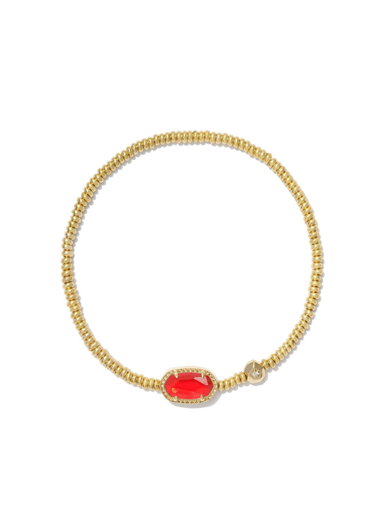 Kendra Scott Grayson Stretch Bracelet - Gold Red Illusion