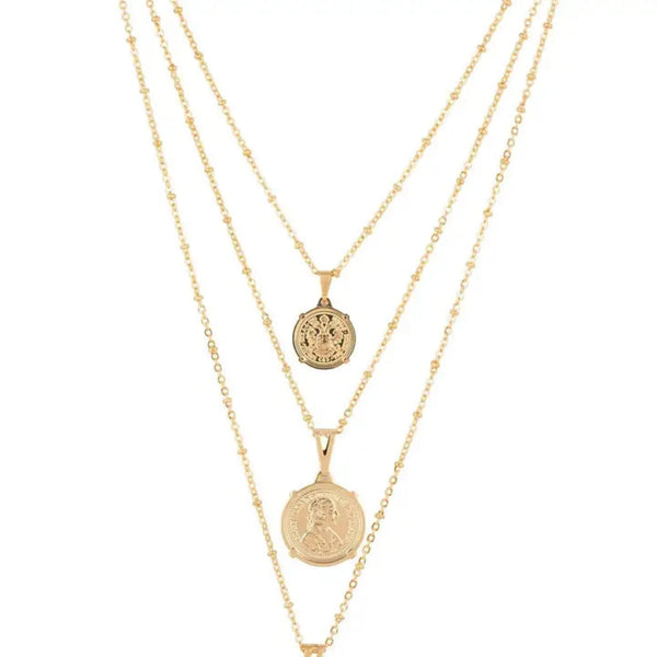 Sahira emperor Coin Necklace - Gold