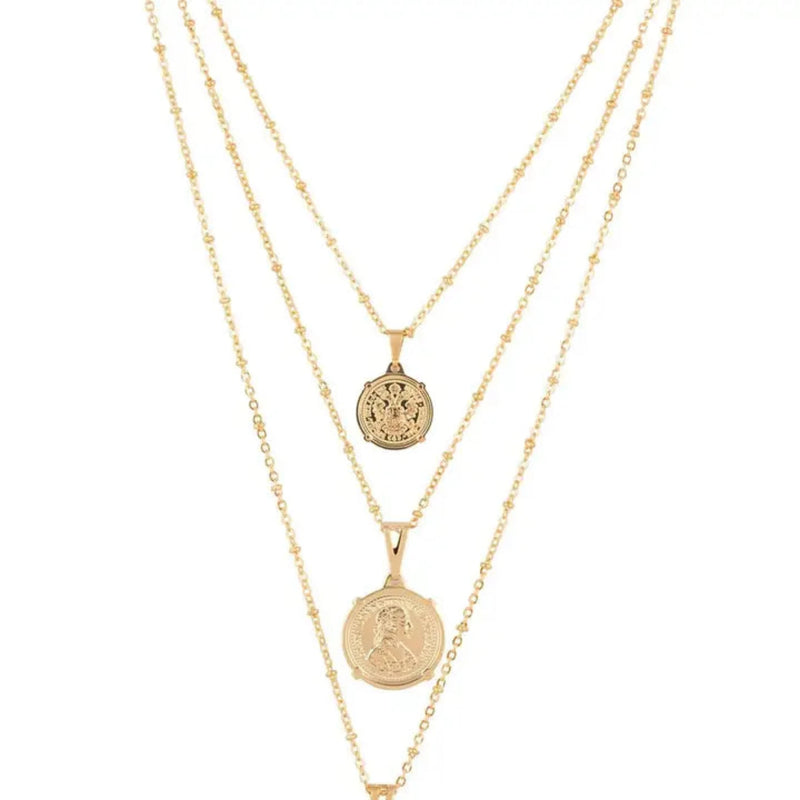 Sahira emperor Coin Necklace - Gold