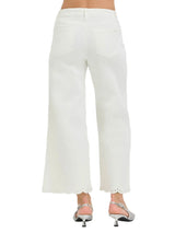 Risen High Rise Eyelet Jeans - Cream
