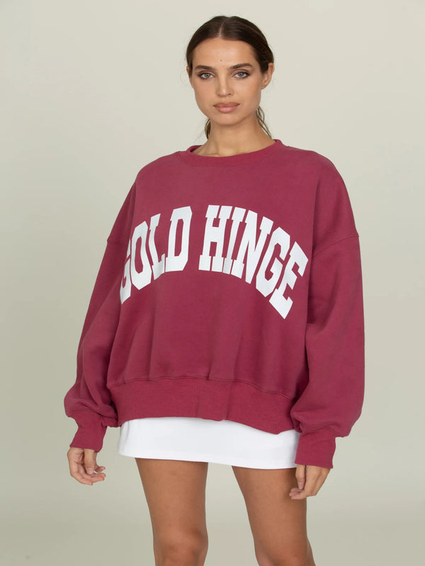 Gold Hinge Wide Arm Sweatshirt - Pale Mulberry