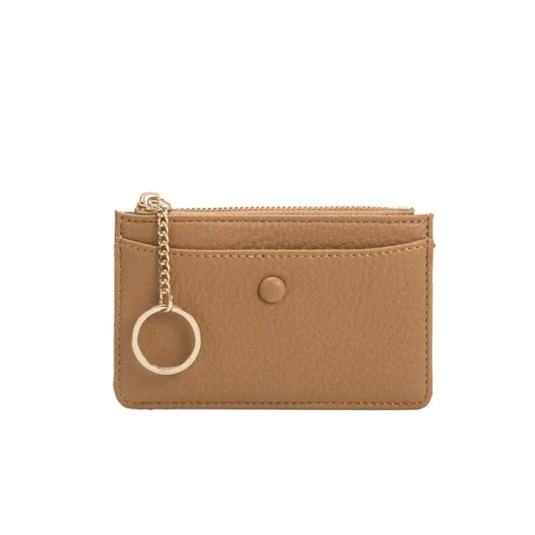 Melie Bianco Lupe Vegan Card Case - Nutmeg