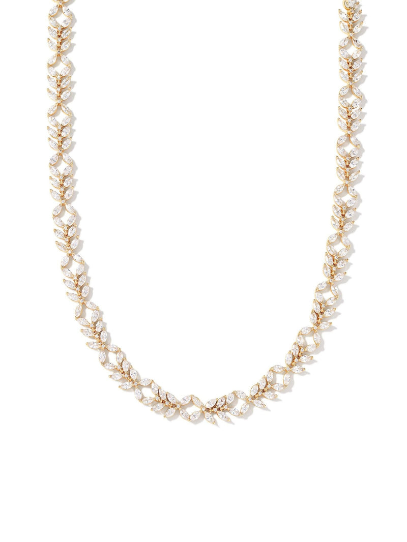 Kendra Scott Rosalie Tennis Necklace - Gold White Crystal