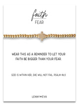 Faith Over Fear Cross Bracelet