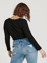Another Love Anessa Long Sleeve Top - Black